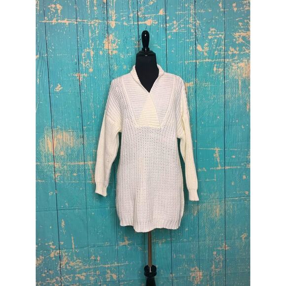 Hidden Alley off white v neck oversize sweater size small - Picture 5 of 6